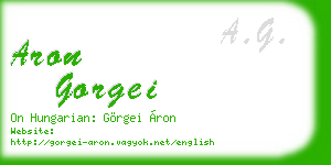aron gorgei business card
